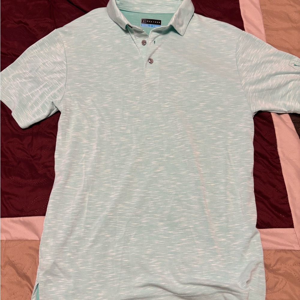 PGA Tour Aqua Men's Polo Shirt - Size small